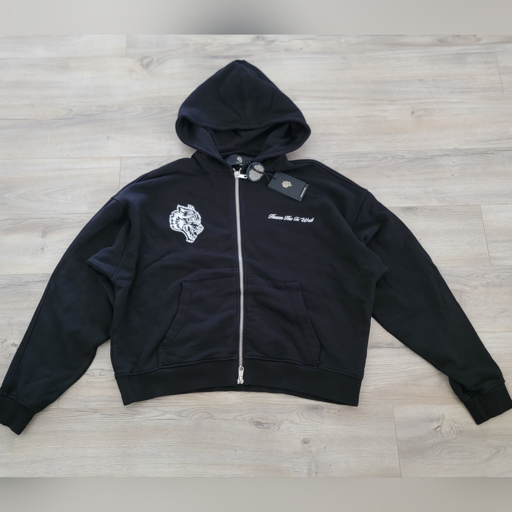 Darc Sport Time Darco Double Zip Hoodie Heaven Has To Wait sz Large - Picture 6 of 11